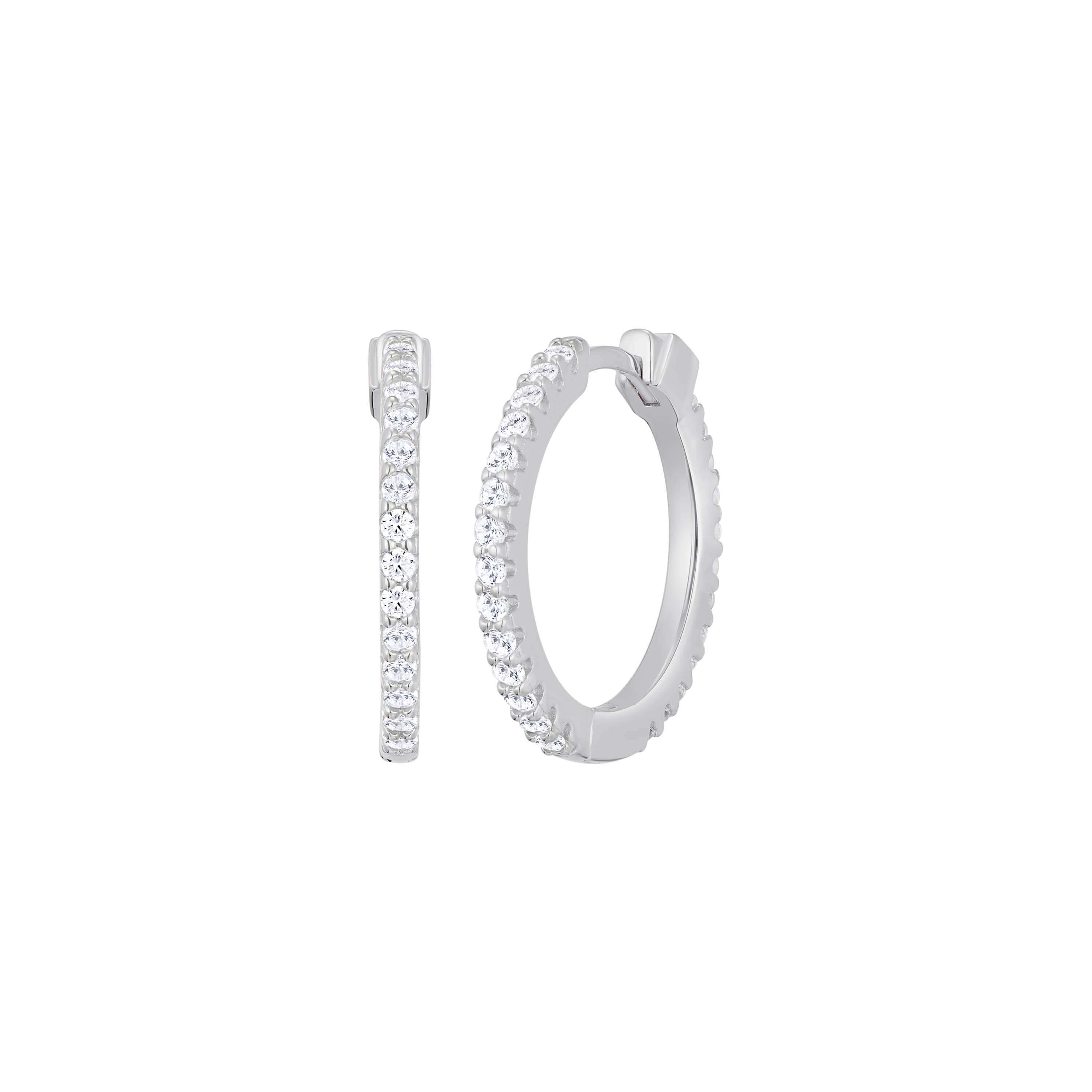 Silberschmuck | Elle Jewelry Creolen Silber rhodiniert | R2LCMD0027-X3X5NB3