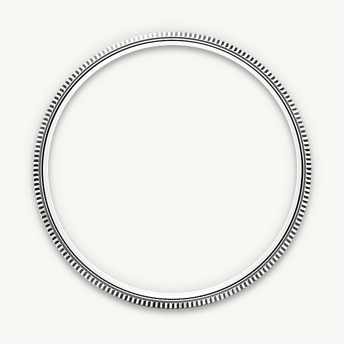 Bombierte und geriffelte Lünette