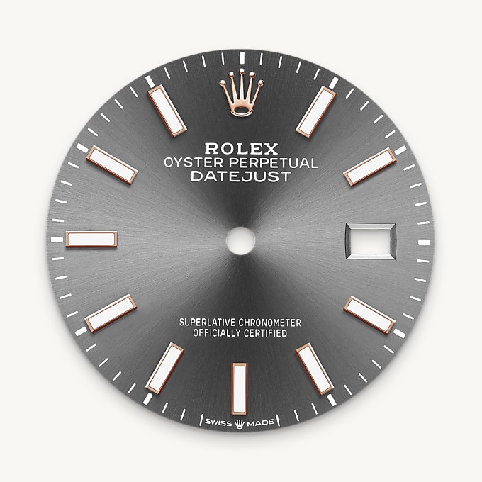 Schiefergraues Zifferblatt