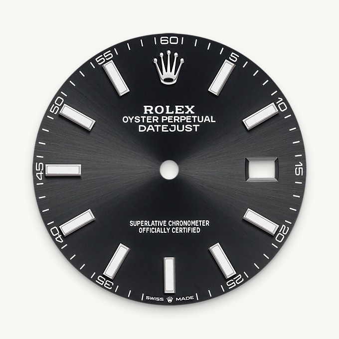 Strahlend schwarzes Zifferblatt