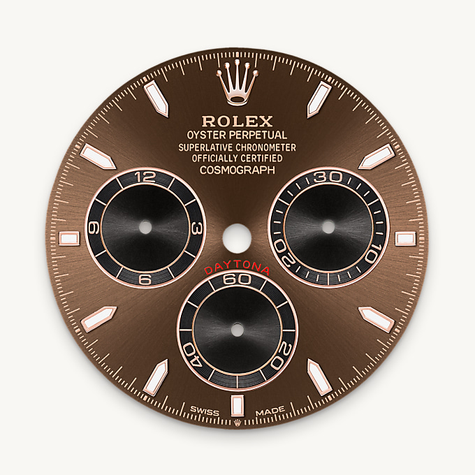 Schokoladen­­farbenes Zifferblatt