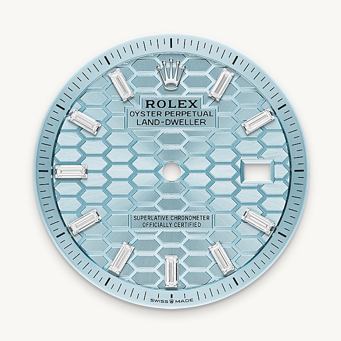 Eisblaues Zifferblatt