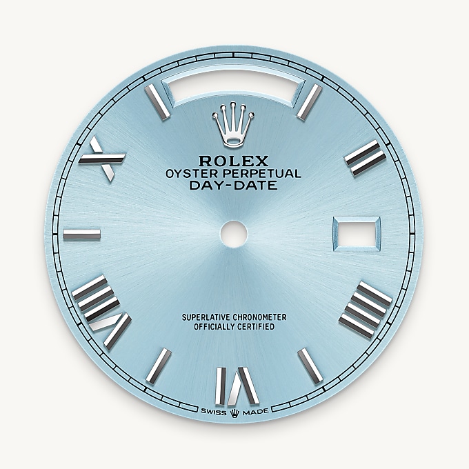 Eisblaues Zifferblatt