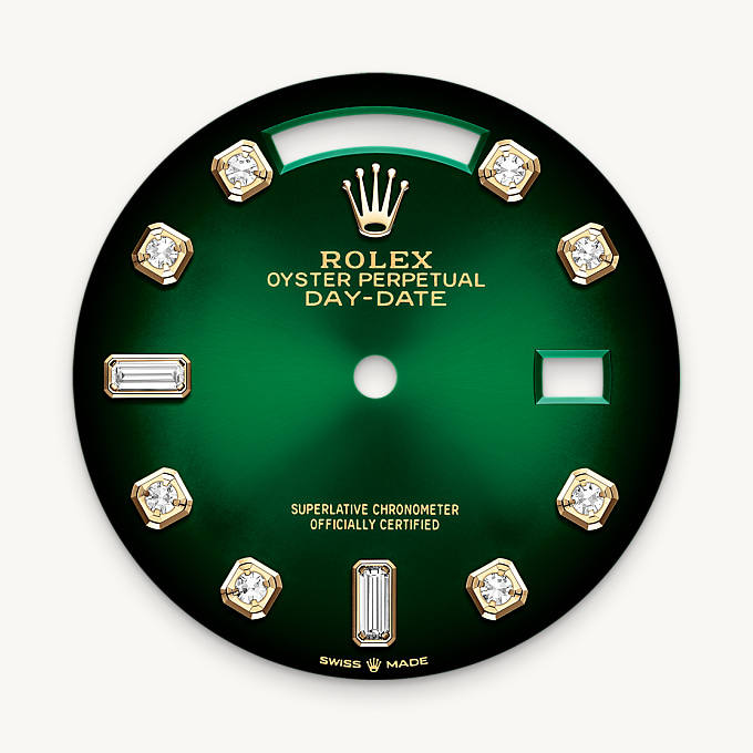 Zifferblatt in Grün ombré