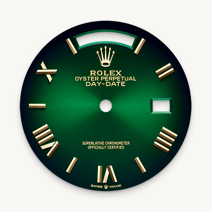 Zifferblatt in Grün ombré