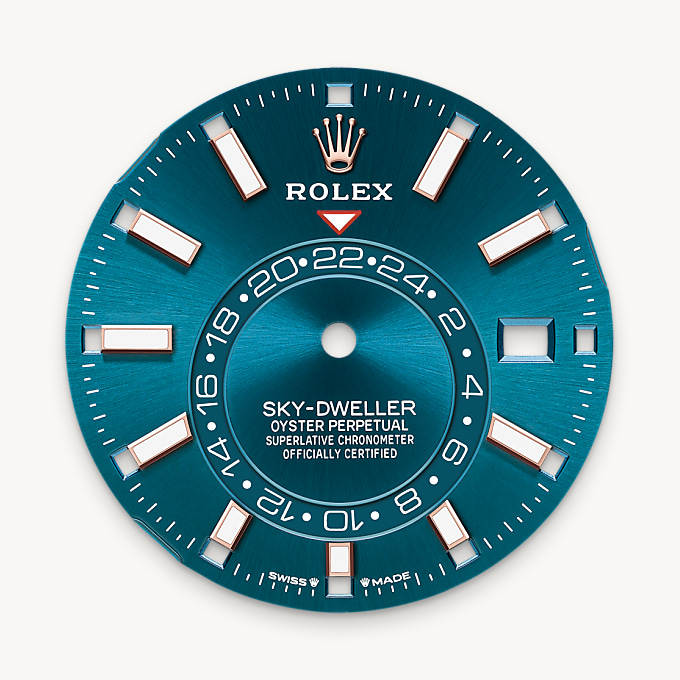 Grünblaues Zifferblatt