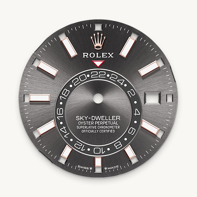 Schiefergraues Zifferblatt