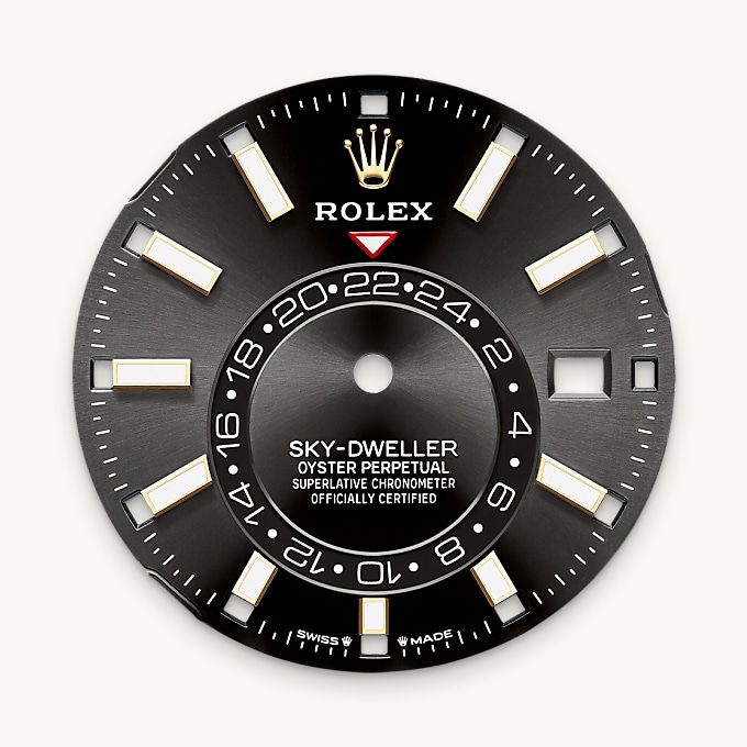 Strahlend schwarzes Zifferblatt