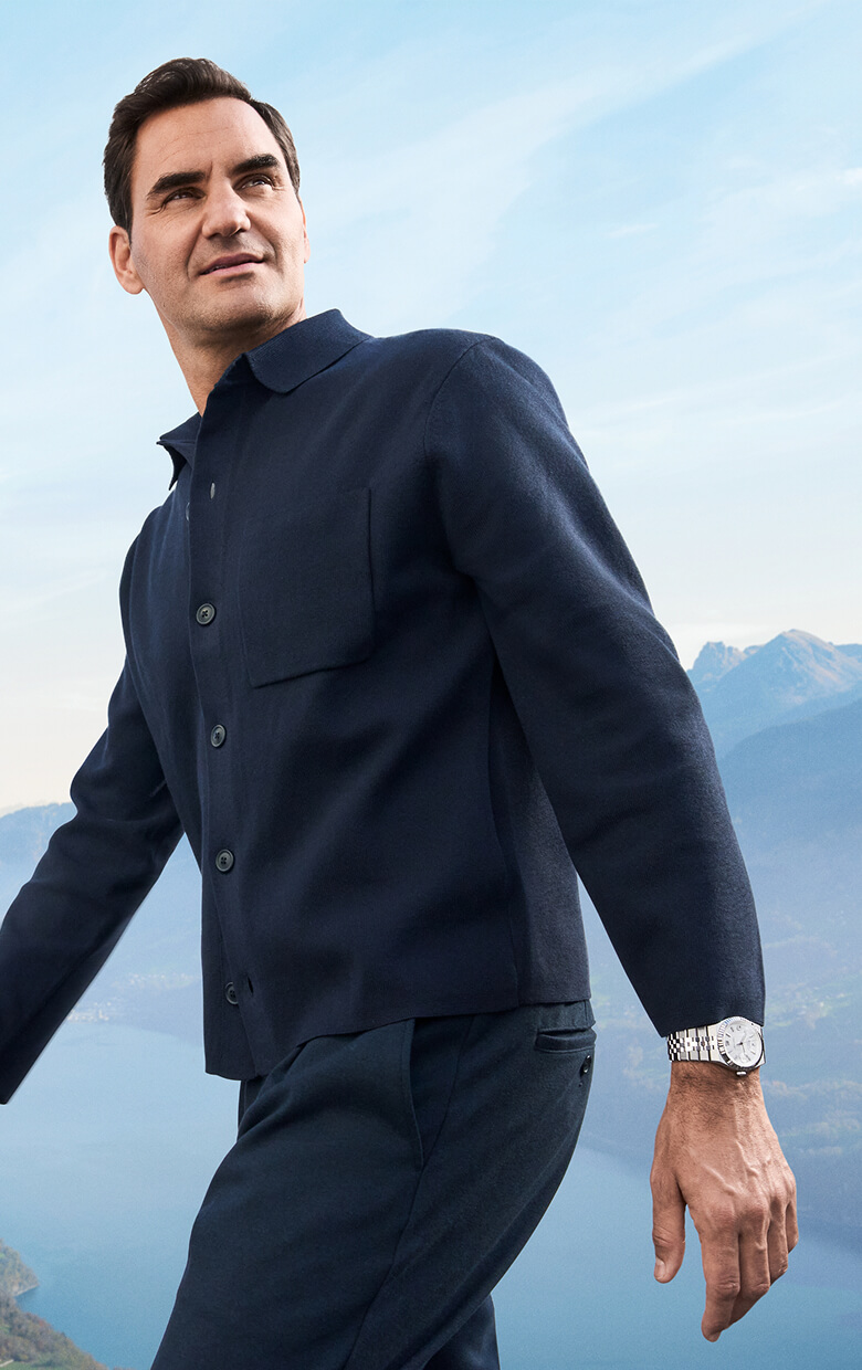 Roger Federer und Rolex Land-Dweller